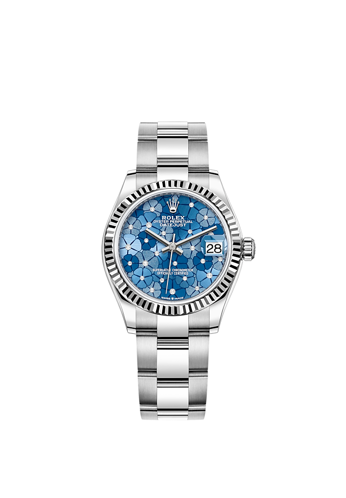 Classic watches DATEJUST 31 Oyster, 31 mm, Oystersteel and white gold