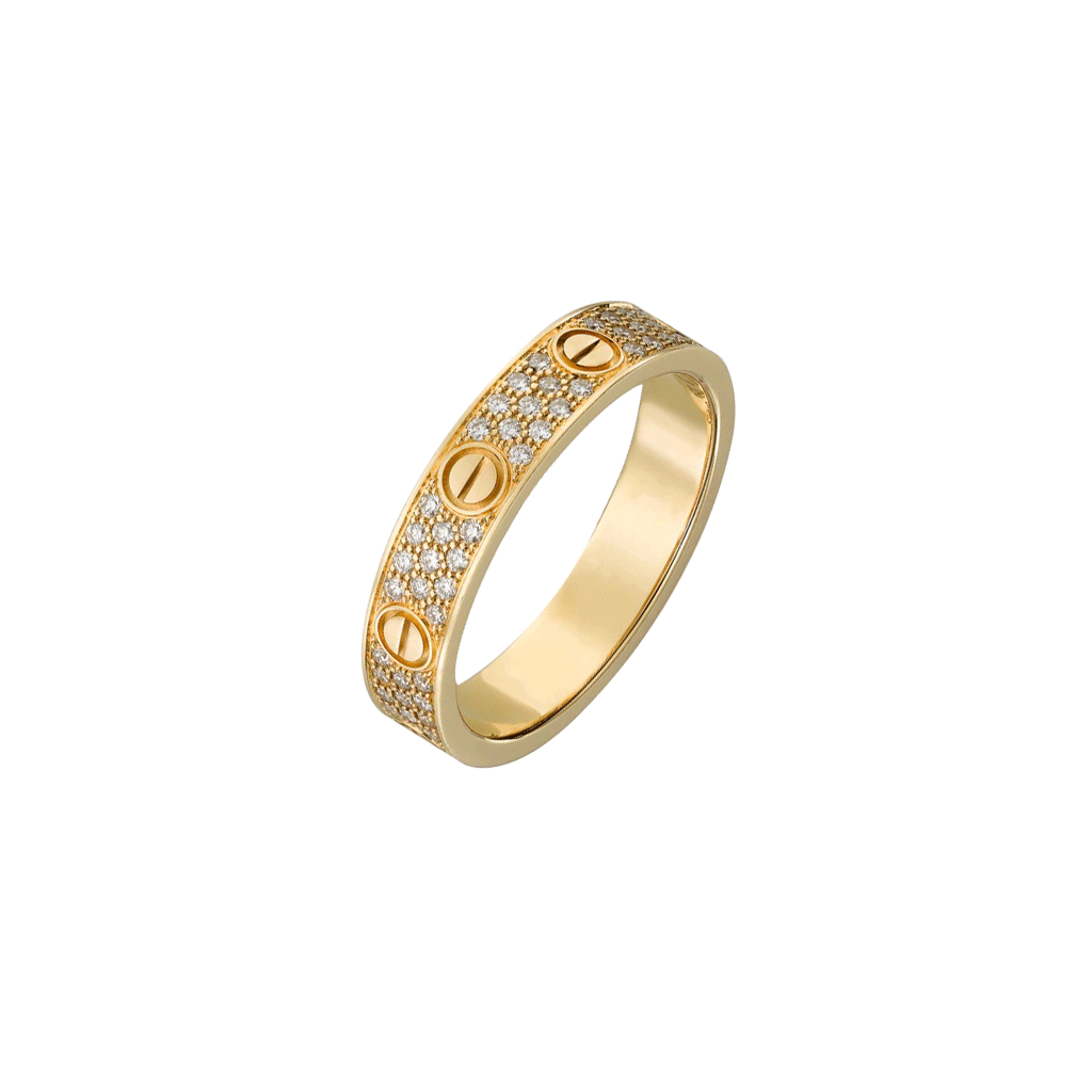 KADIR-LOVE WEDDING BAND, DIAMOND-PAVED YELLOW GOLD, DIAMONDS