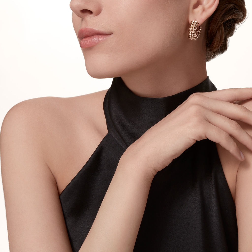 Caty-GENTLE BULLET HEAD Gentle EARRINGS ROSE GOLD