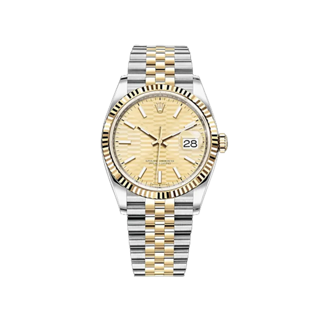 Classic watches DATEJUST 36 Oyster, 36 mm, Oystersteel and yellow gold