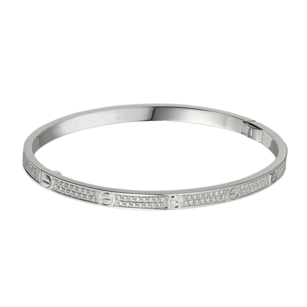 KADIR-LOVE BRACELET,SMALL MODEL, PAVÉ WHITE GOLD, DIAMONDS