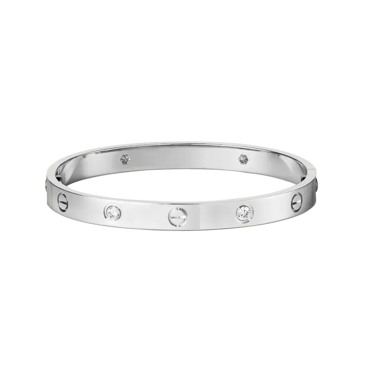KADIR-LOVE BRACELET, 4 DIAMONDS WHITE GOLD