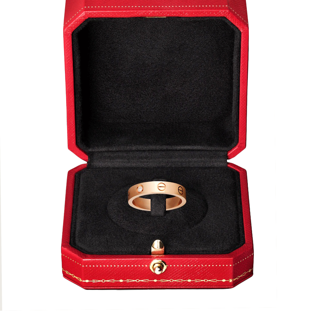 KADIR-LOVE WEDDING BAND  1 DIAMOND ROSE GOLD, DIAMOND