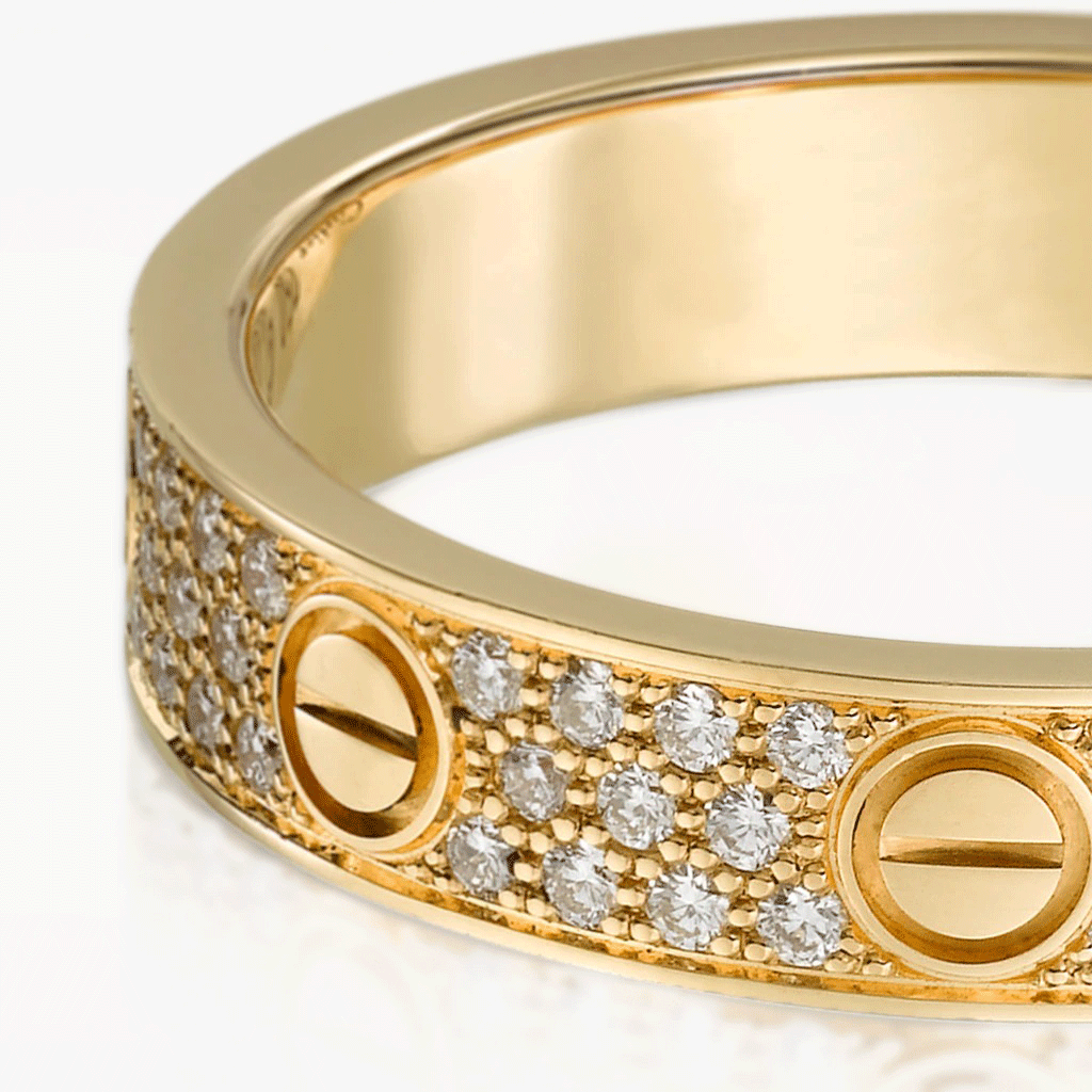 KADIR-LOVE WEDDING BAND, DIAMOND-PAVED YELLOW GOLD, DIAMONDS