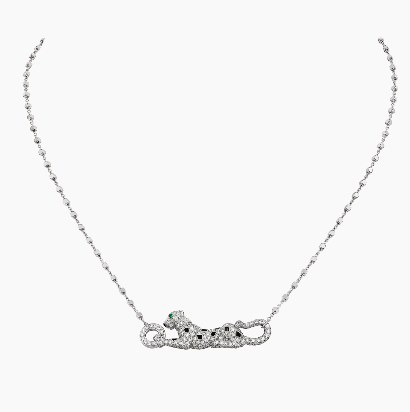 Kadir-Panthera Pardus Necklace in White Gold