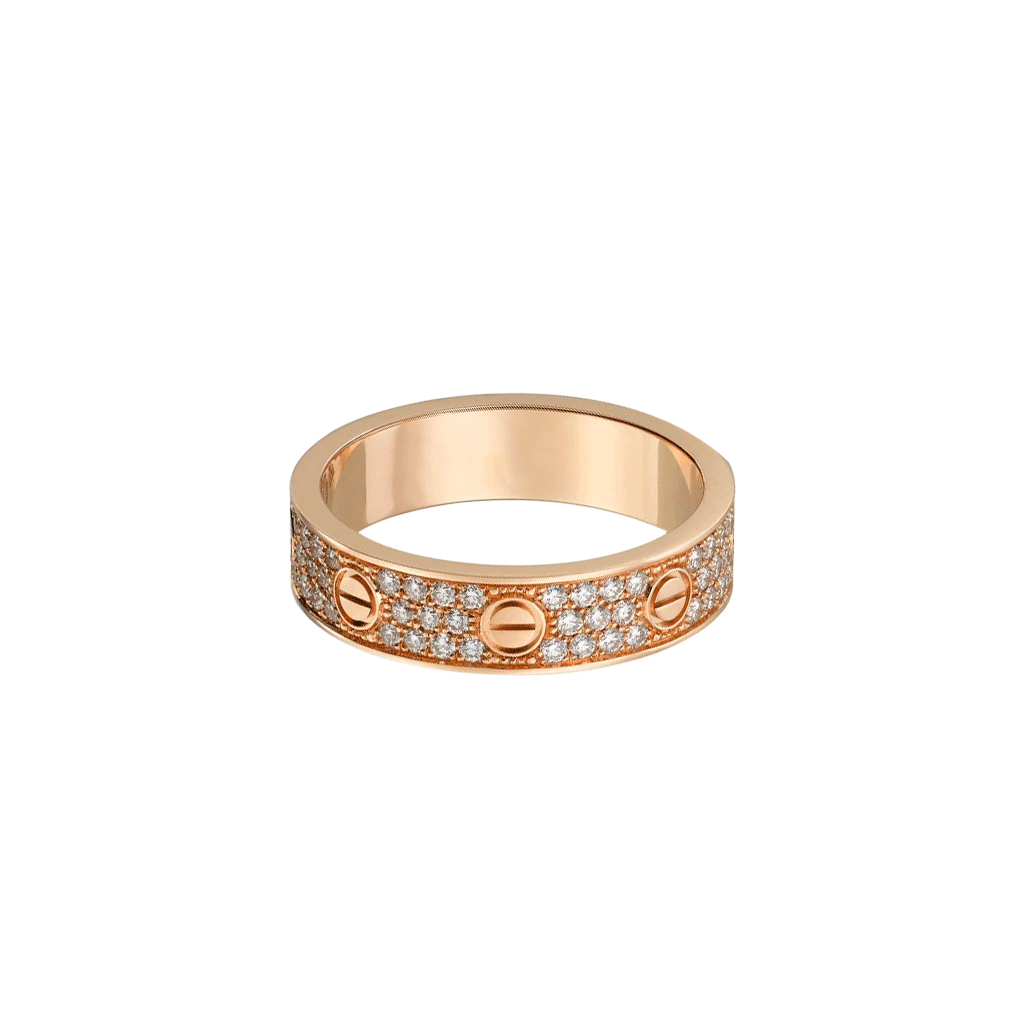 KADIR-LOVE WEDDING BAND, DIAMOND-PAVED ROSE GOLD, DIAMONDS