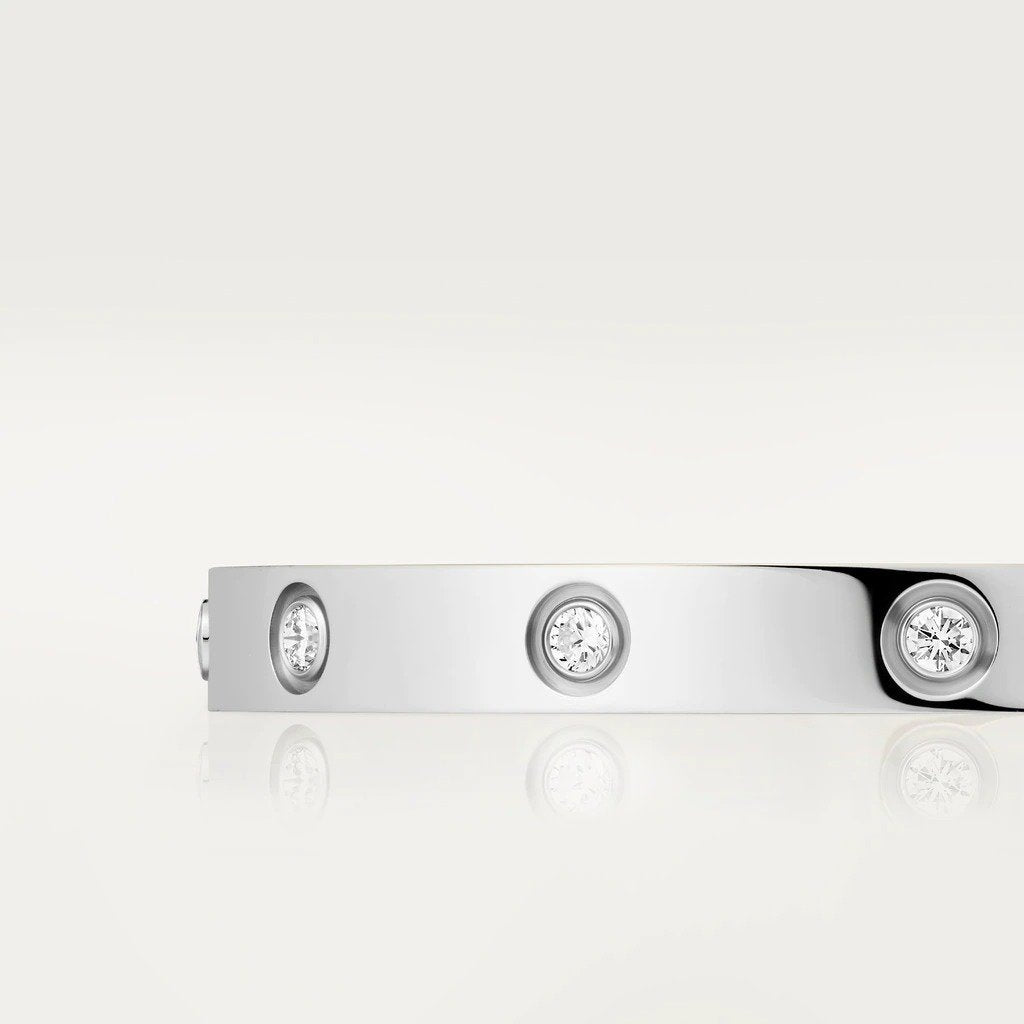 Kadir-LoveAmour Bracelet with 10 CZ, White Gold