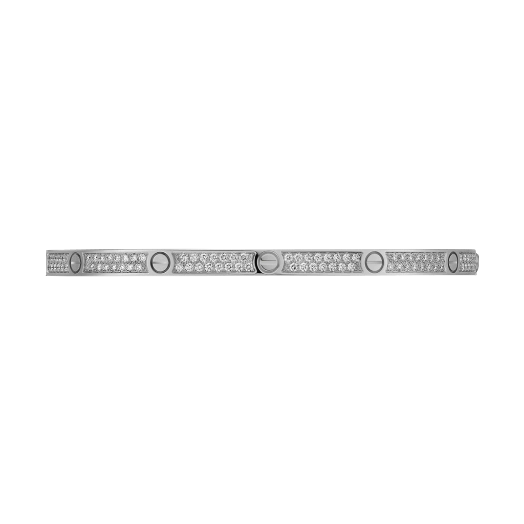 KADIR-LOVE BRACELET,SMALL MODEL, PAVÉ WHITE GOLD, DIAMONDS