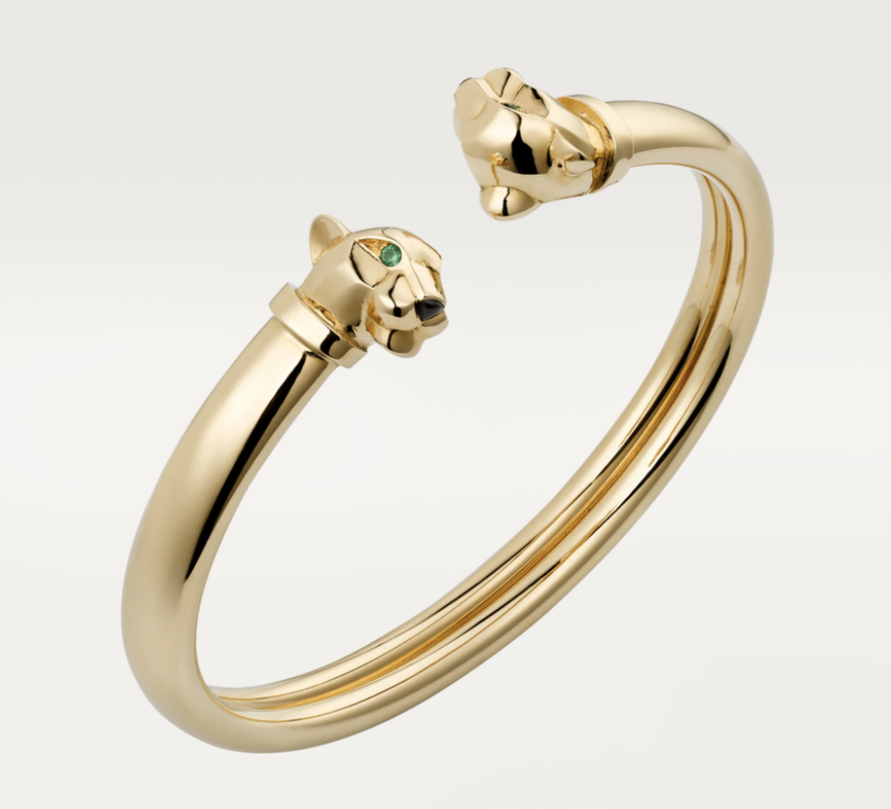 Carty Panther Pure Bracelet, Yellow Gold, Double Head