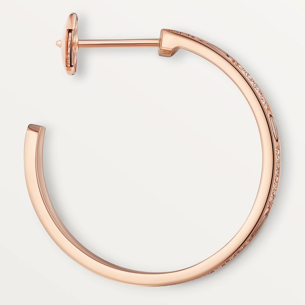 KADIR-LOVE EARRINGS ROSE GOLD, DIAMOND