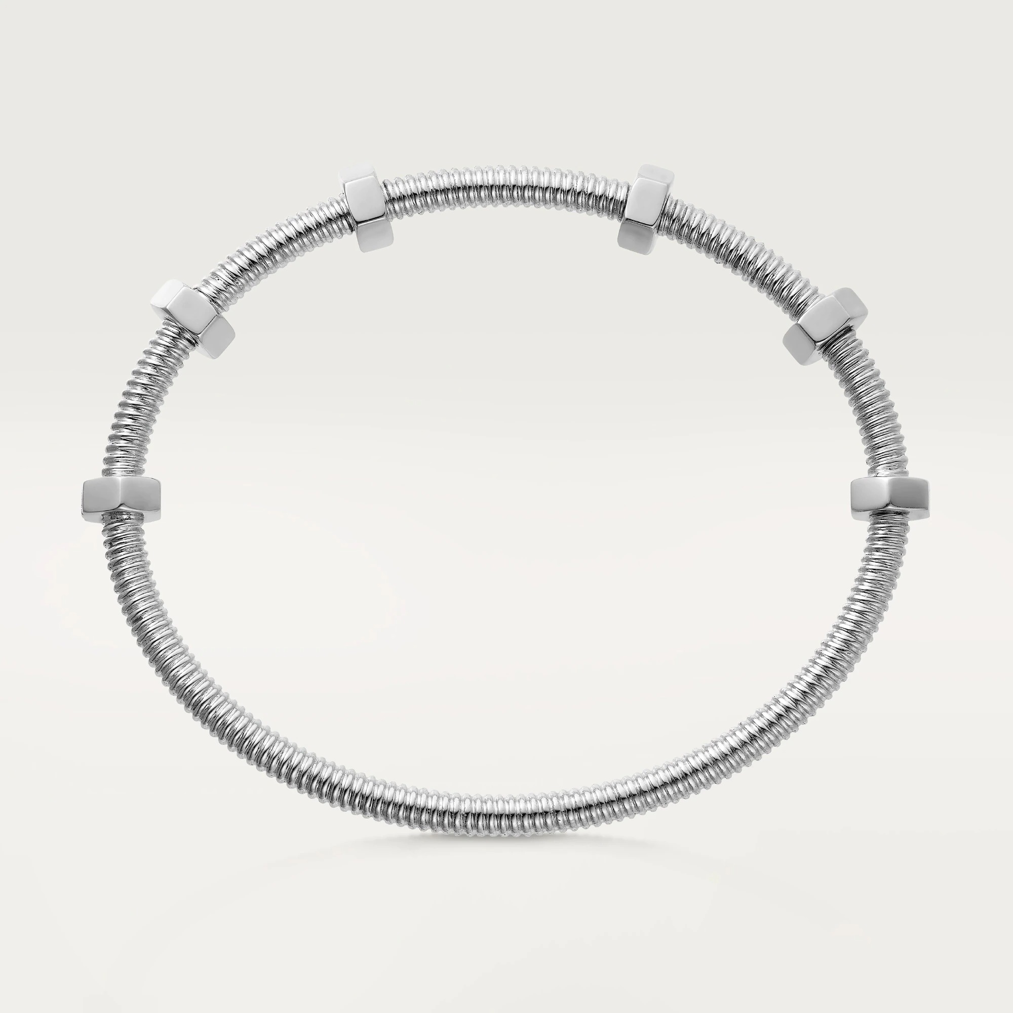 ECROU DE Ecroe BRACELET Rhodiumized white gold