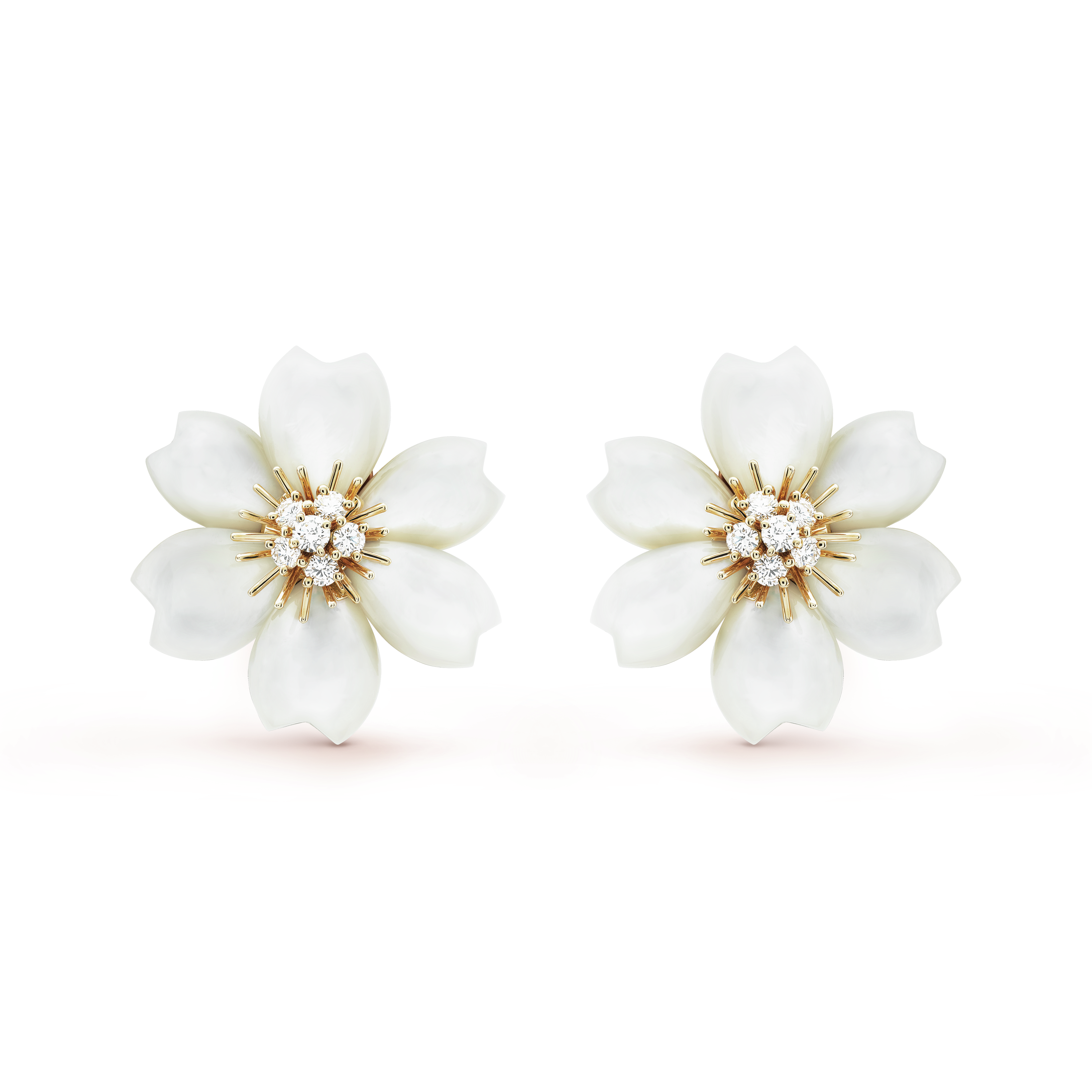 Rose de Noël earrings, small model