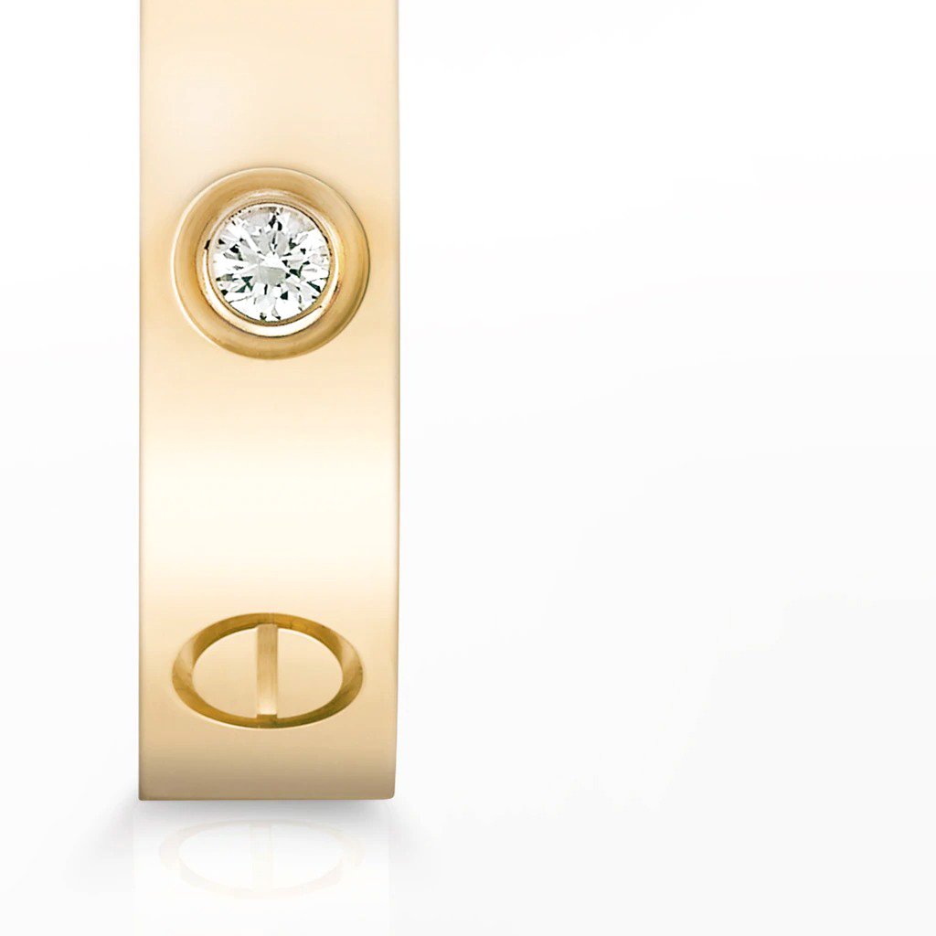 KADIR-LOVE RING, 1 DIAMONDS YELLOW GOLD, DIAMOND