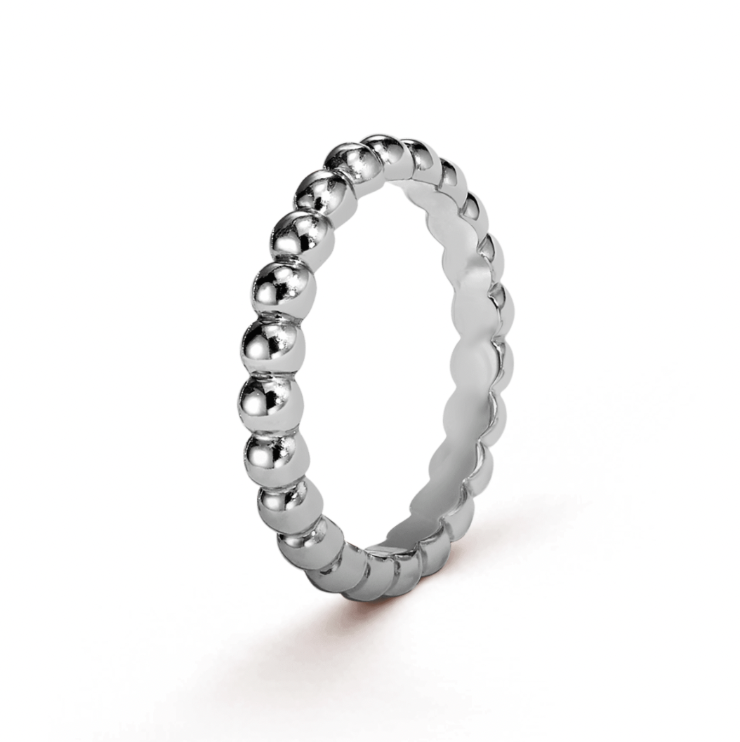 Perlée pearls of gold ring, medium model White gold