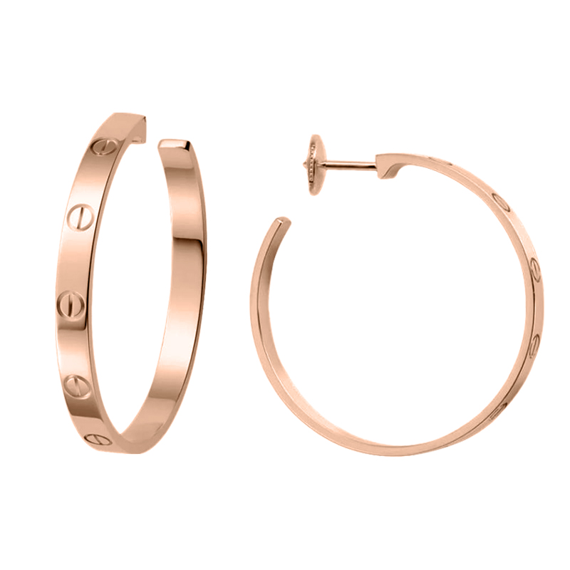 KADIR-LOVE EARRINGS  ROSE GOLD