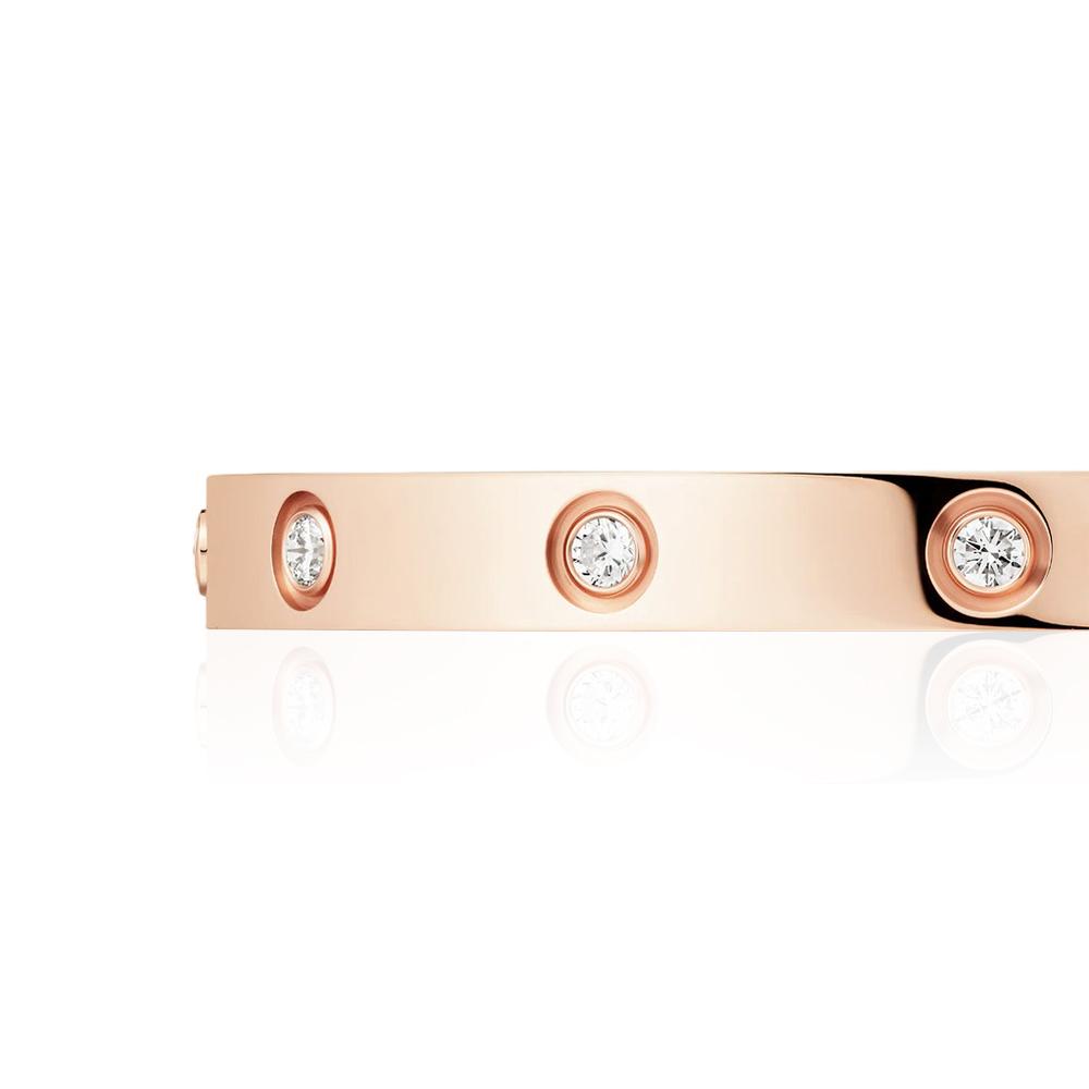Kadir-LoveAmour Bracelet with 10 CZ, Rose Gold