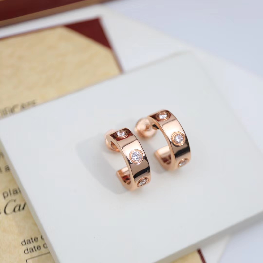 KADIR-LOVE EARRINGS 3 DIAMONDS