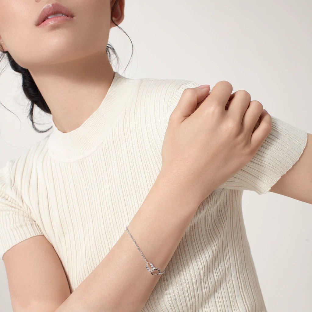 KADIR-LOVE BRACELET WHITE GOLD CHAIN