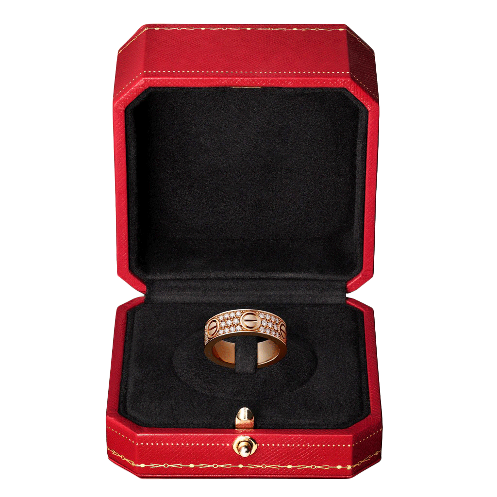 KADIR-LOVE RING DIAMOND-PAVED ROSE GOLD, DIAMONDS