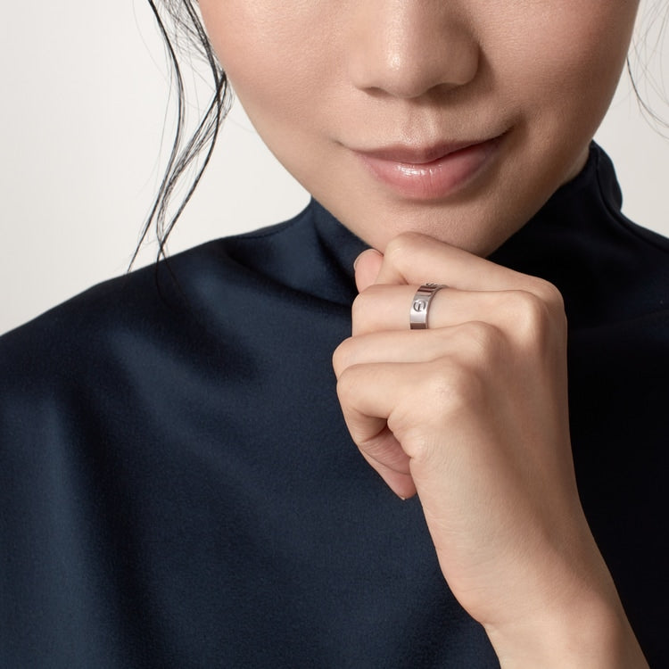 Carty Love Classic Model White Gold Ring Not Moissanite