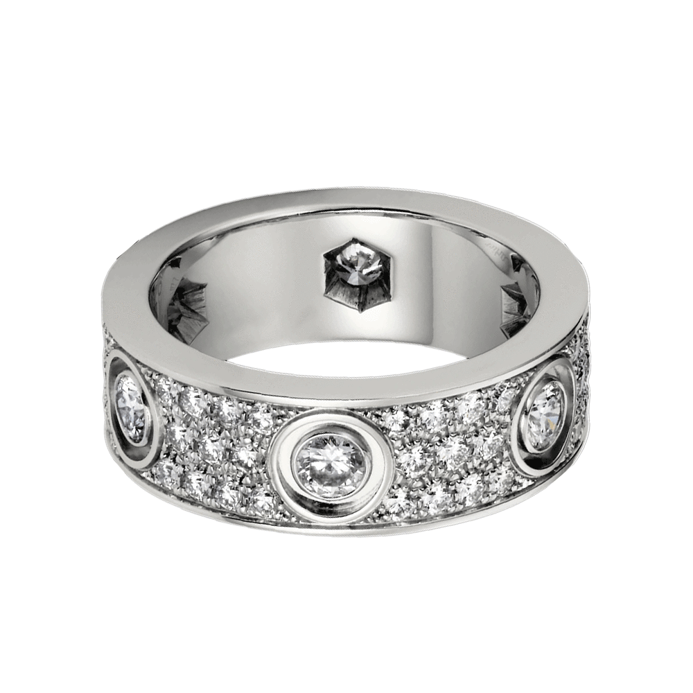 KADIR-LOVE RING DIAMOND-PAVED WHITE GOLD, DIAMONDS