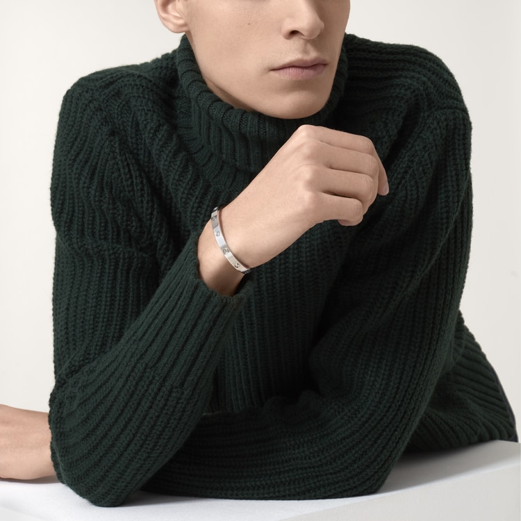 KADIR-LOVE BRACELET, 4 DIAMONDS WHITE GOLD