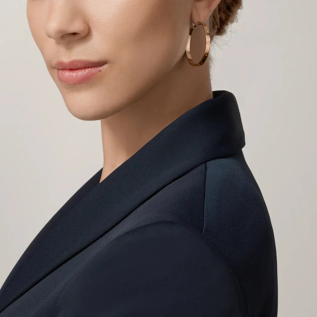 KADIR-LOVE EARRINGS  ROSE GOLD