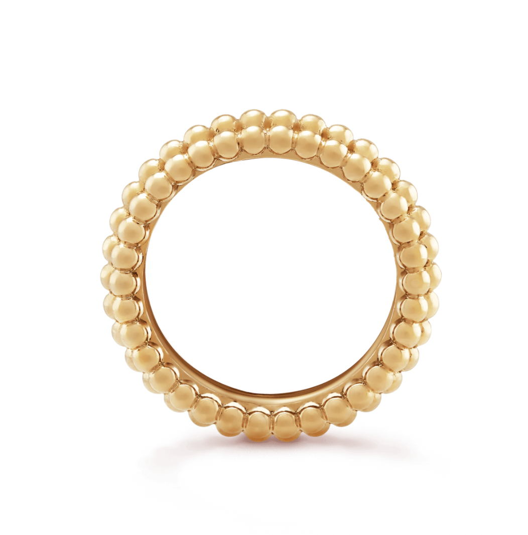 Perlée pearls of gold ring