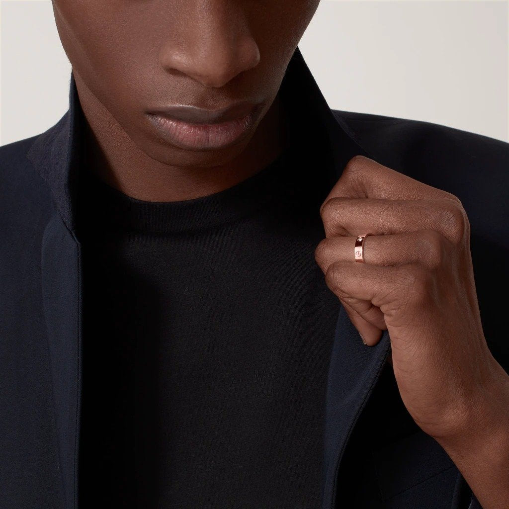 KADIR-LOVE WEDDING BAND  1 DIAMOND ROSE GOLD, DIAMOND