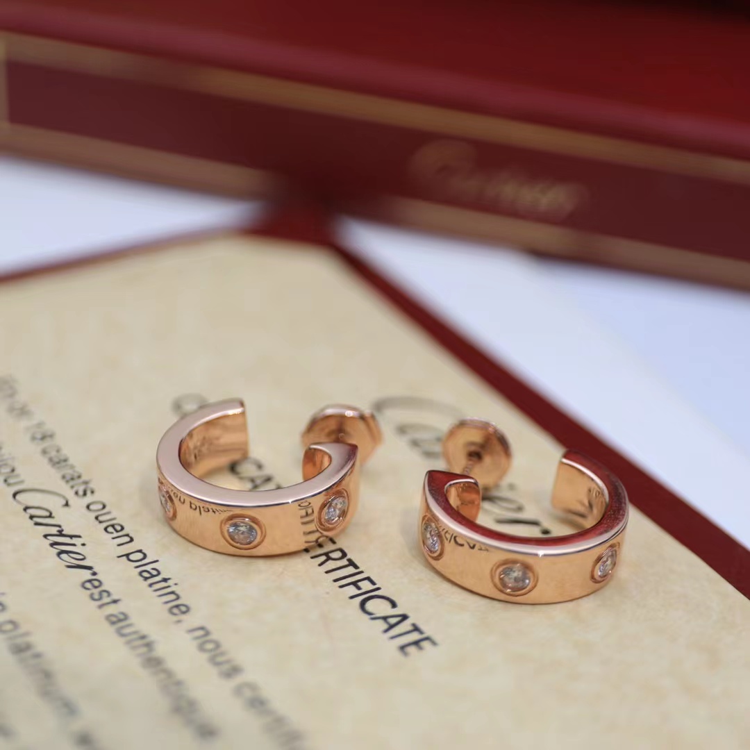 KADIR-LOVE EARRINGS 3 DIAMONDS