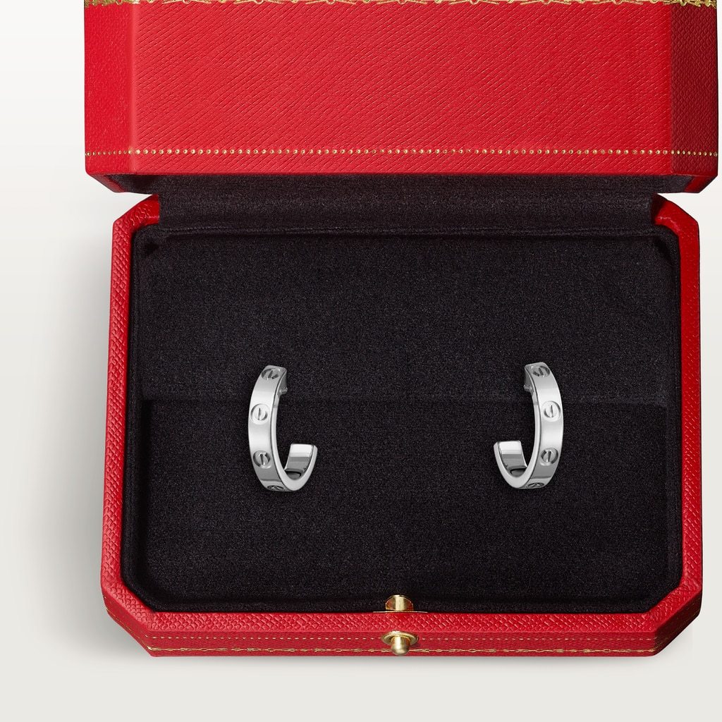 KADIR-LOVE EARRINGS WHITE GOLD  small size