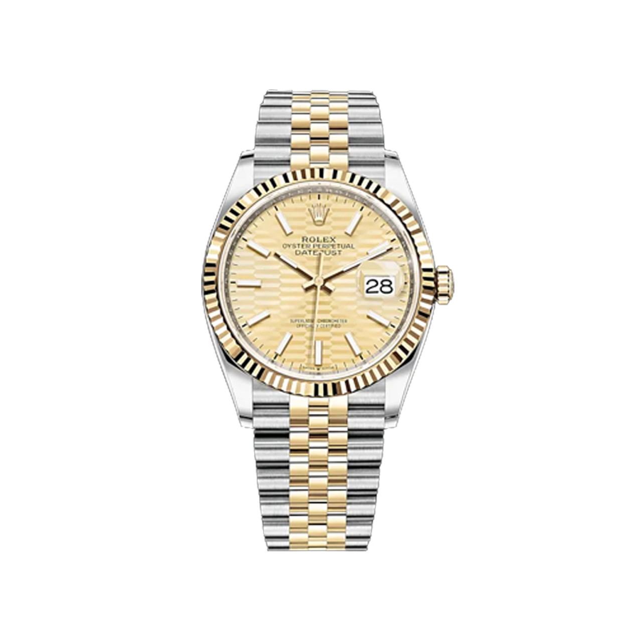 Classic watches DATEJUST 36 Oyster, 36 mm, Oystersteel and yellow gold