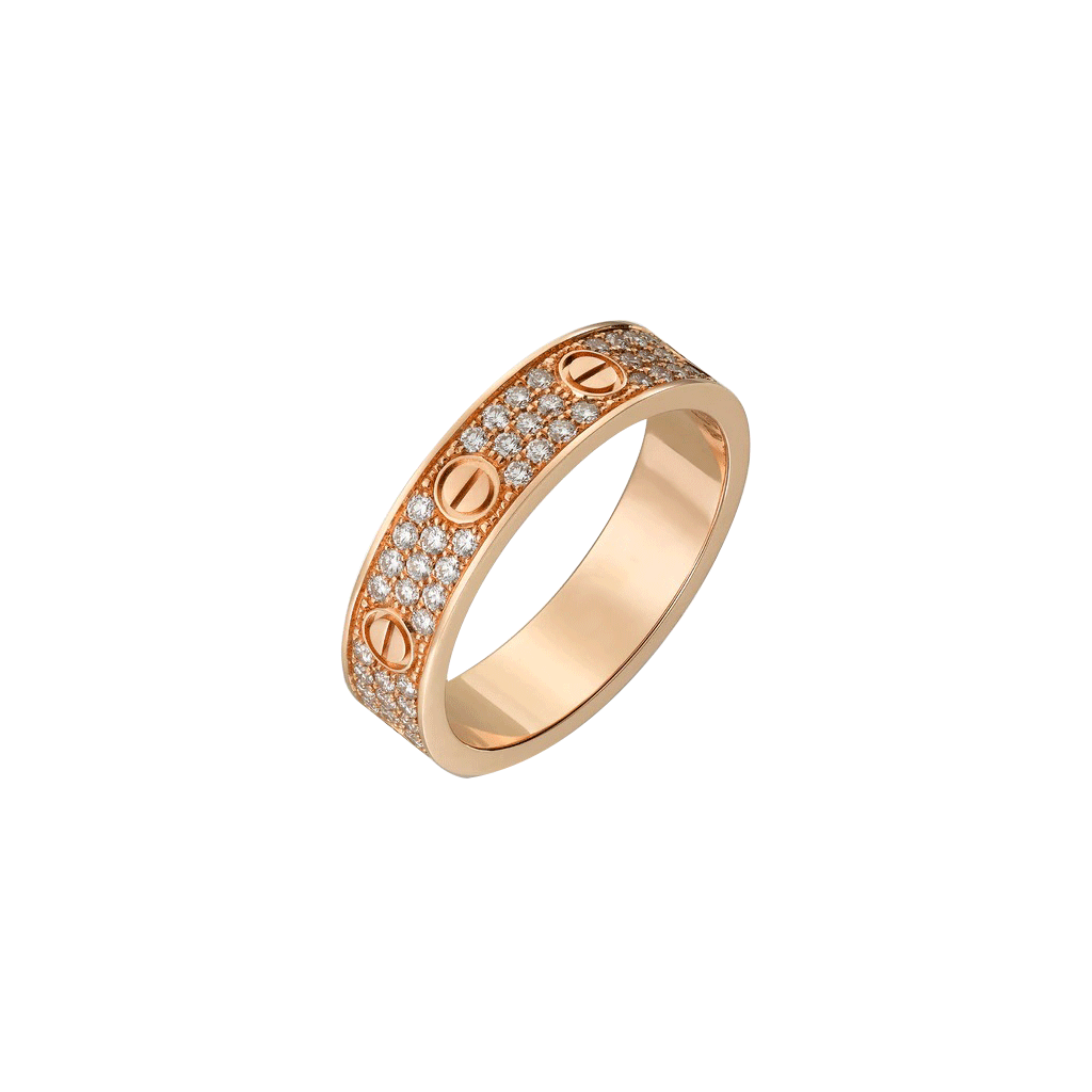 KADIR-LOVE WEDDING BAND, DIAMOND-PAVED ROSE GOLD, DIAMONDS