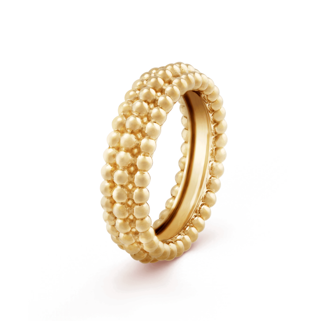 Perlée pearls of gold ring