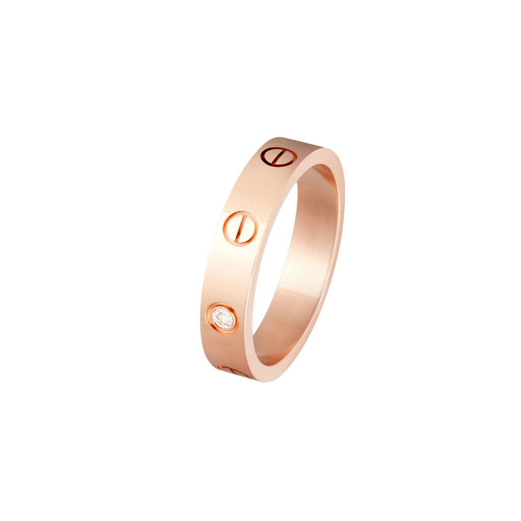 KADIR-LOVE WEDDING BAND  1 DIAMOND ROSE GOLD, DIAMOND