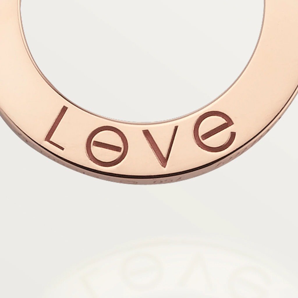 KADIR-LOVE NECKLACE 3 DIAMONDS ROSE GOLD, DIAMONDS