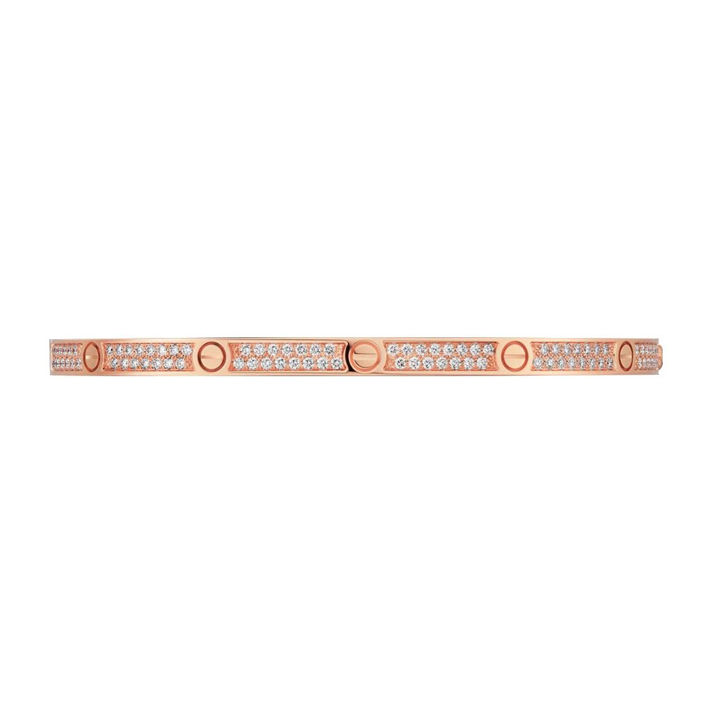 KADIR-LOVE BRACELET, SMALL MODEL, PAVÉ ROSE GOLD, DIAMONDS