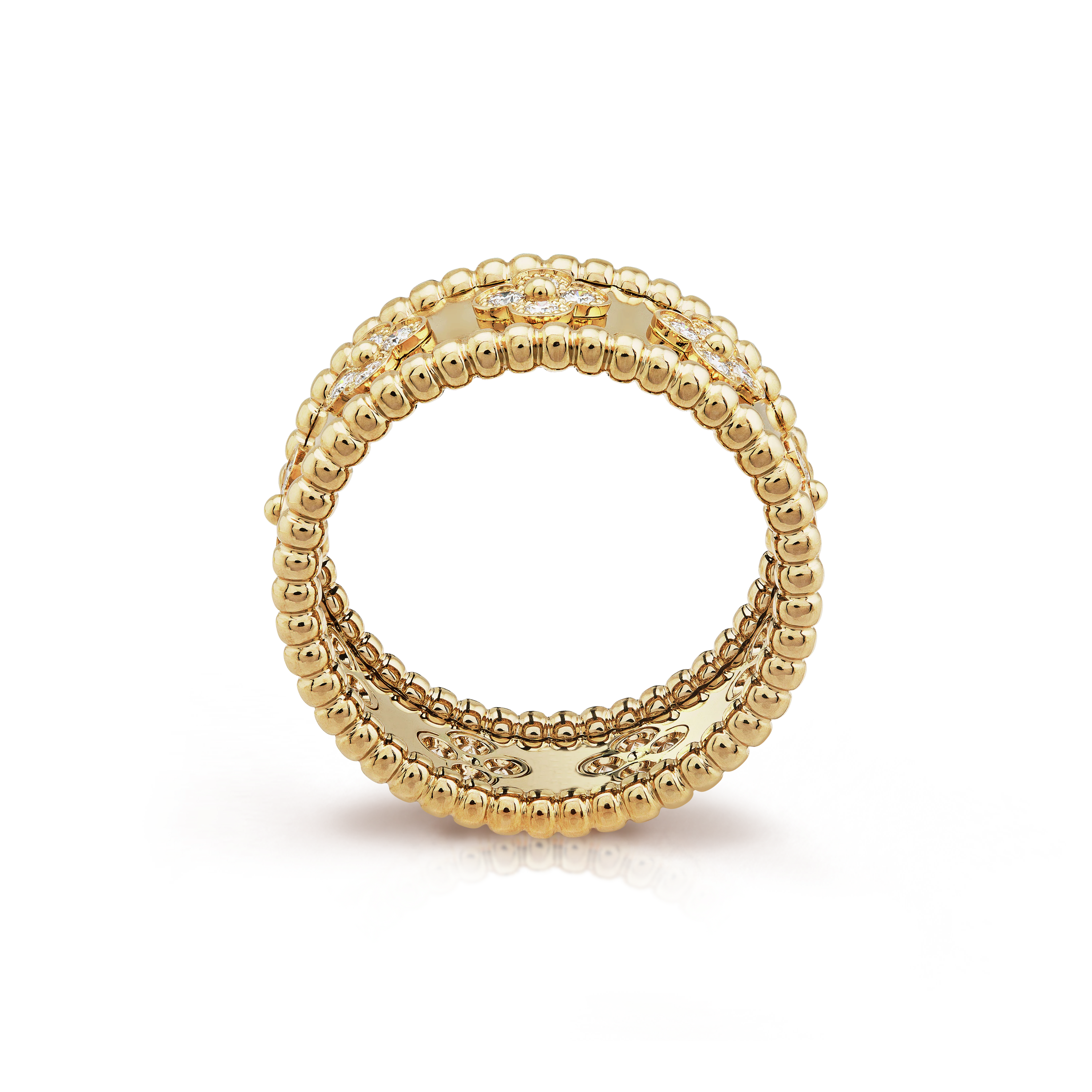 Perlée clovers ring