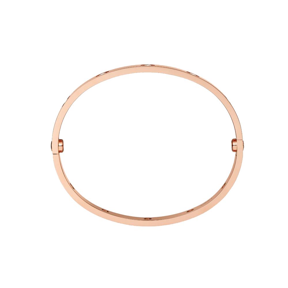 Kadir-LoveAmour Bracelet with 10 CZ, Rose Gold