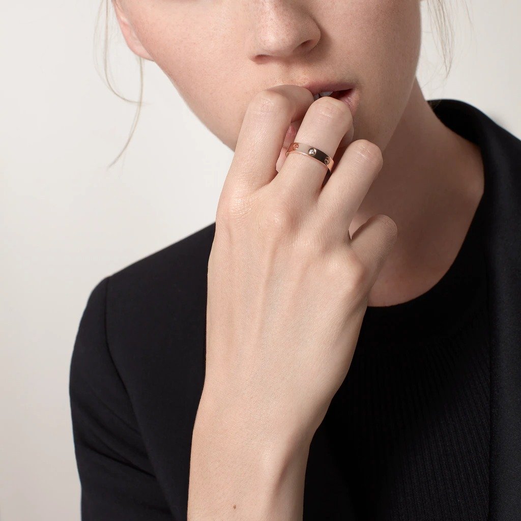 KADIR-LOVE WEDDING BAND  1 DIAMOND ROSE GOLD, DIAMOND