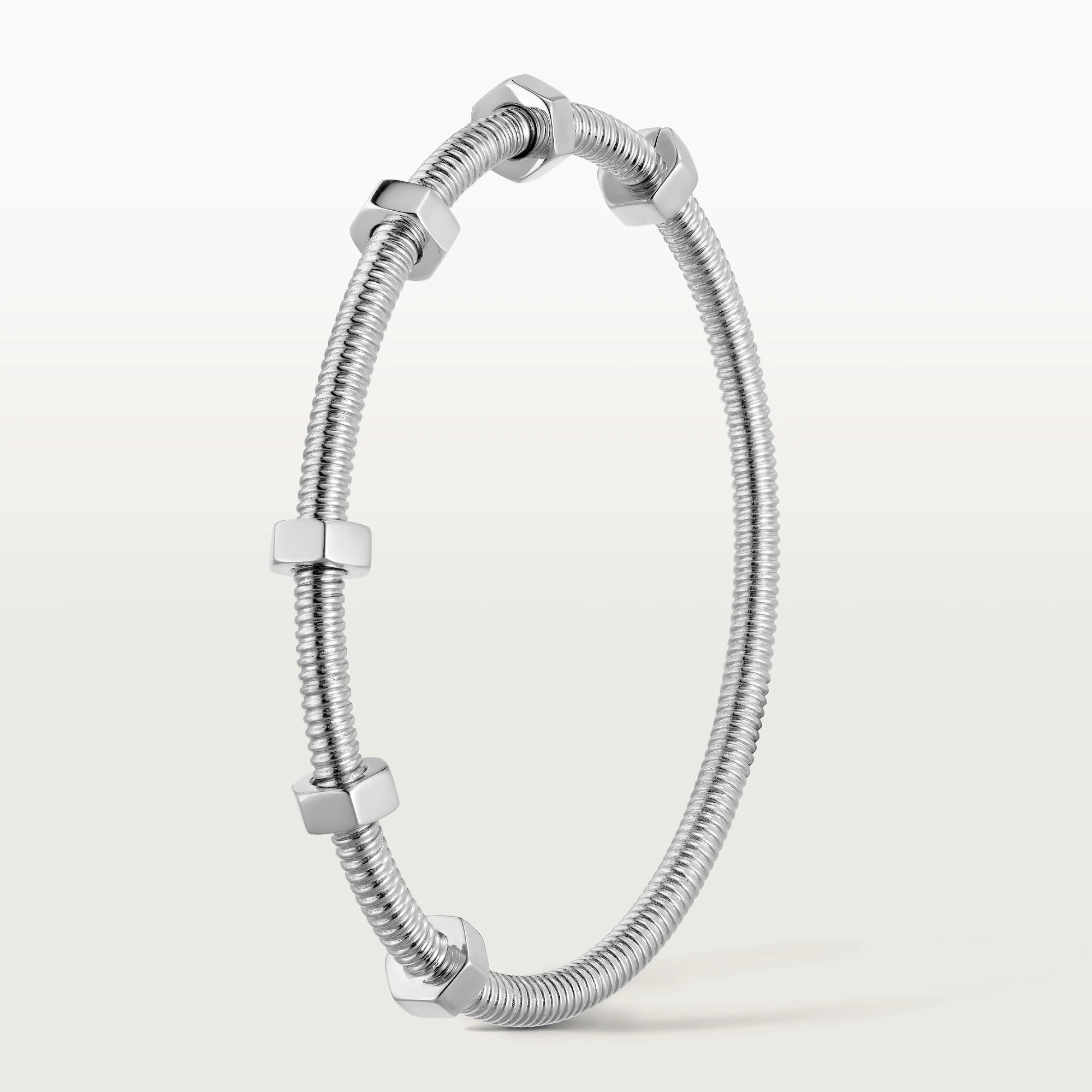 ECROU DE Ecroe BRACELET Rhodiumized white gold