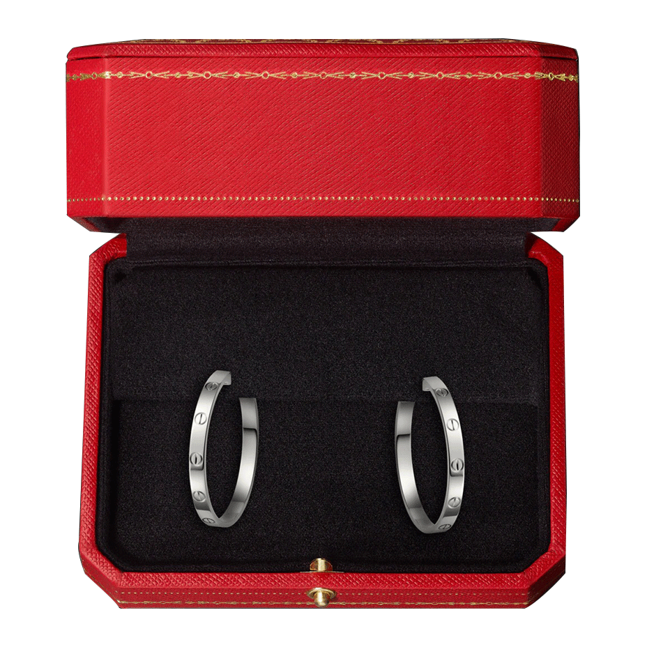 KADIR-LOVE EARRINGS WHITE GOLD big size