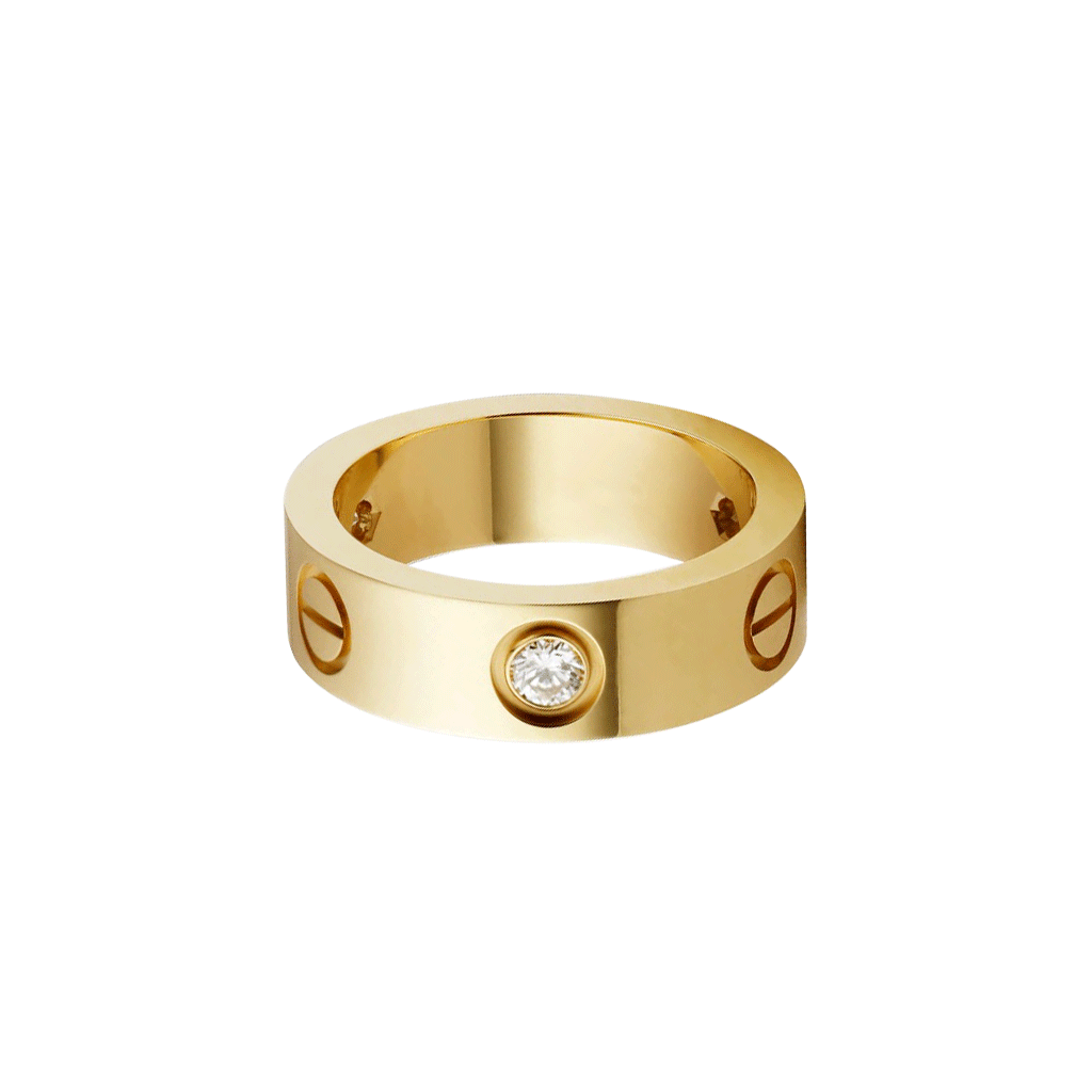 KADIR-LOVE RING 3 DIAMONDS YELLOW GOLD, DIAMONDS