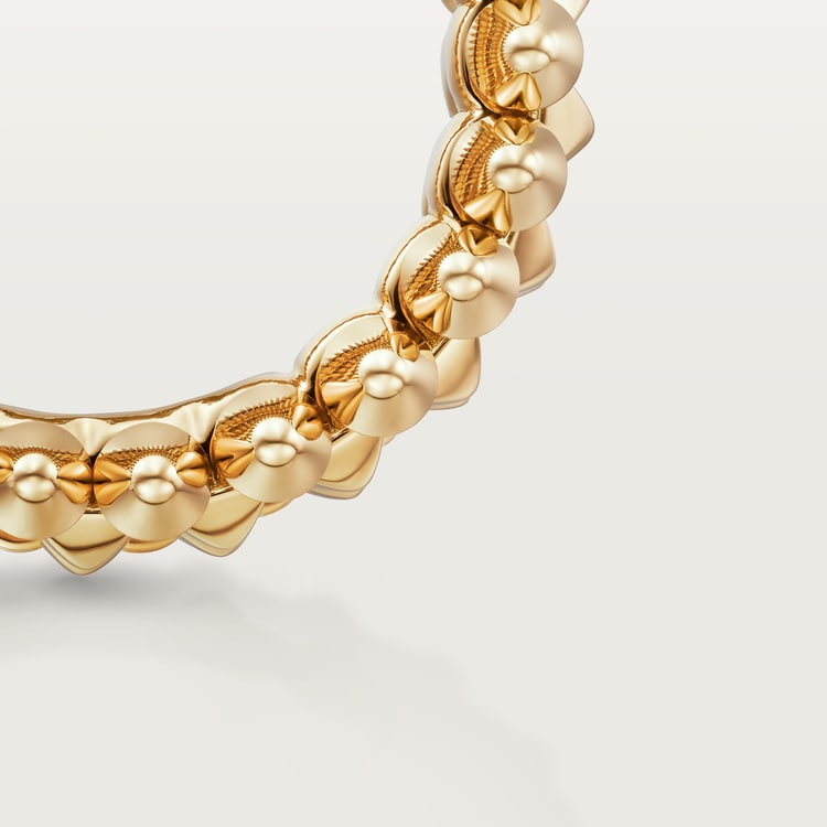 Carty Bullet Ring, Yellow gold, Double Row