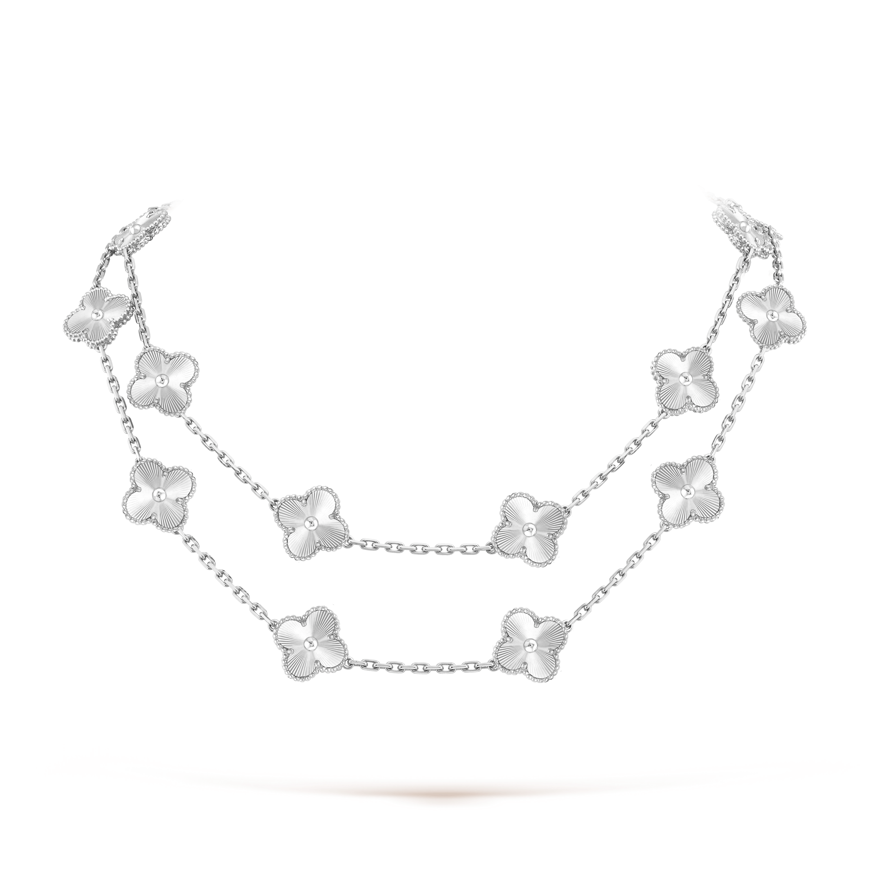 Van Cleef&Arpels VintageVan Cleef&Arpels alhambra long necklace 18K white gold