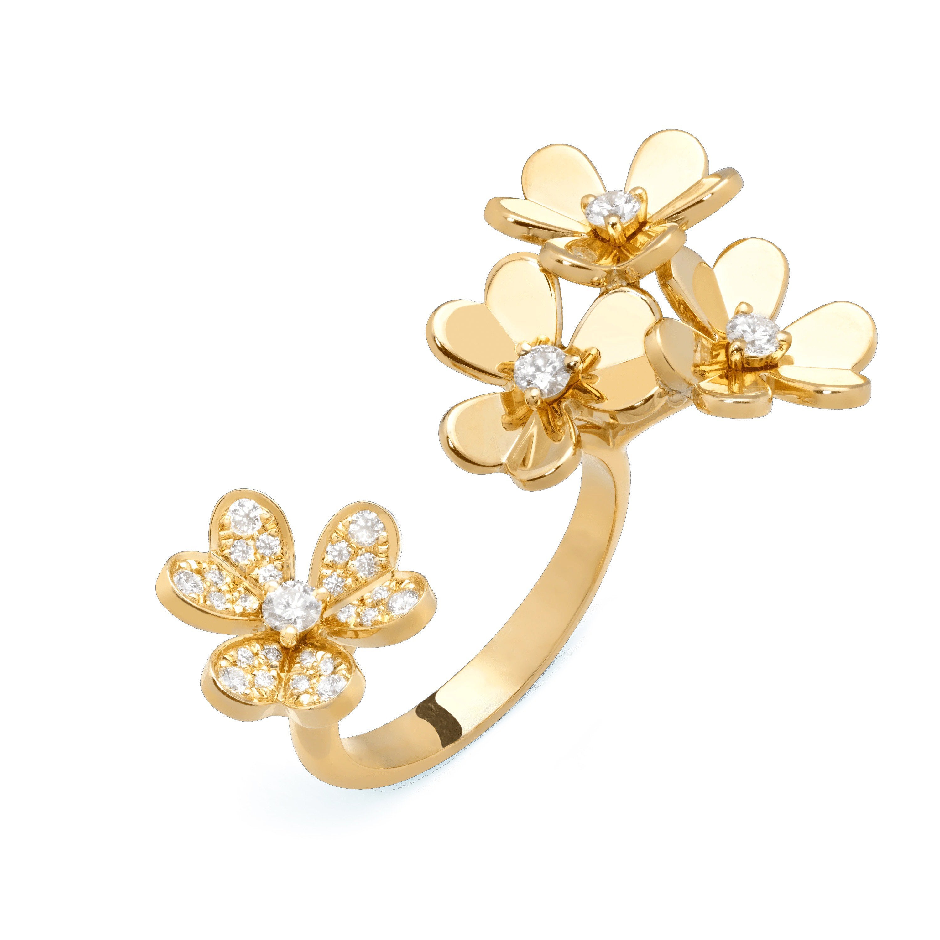 Gold flower ring