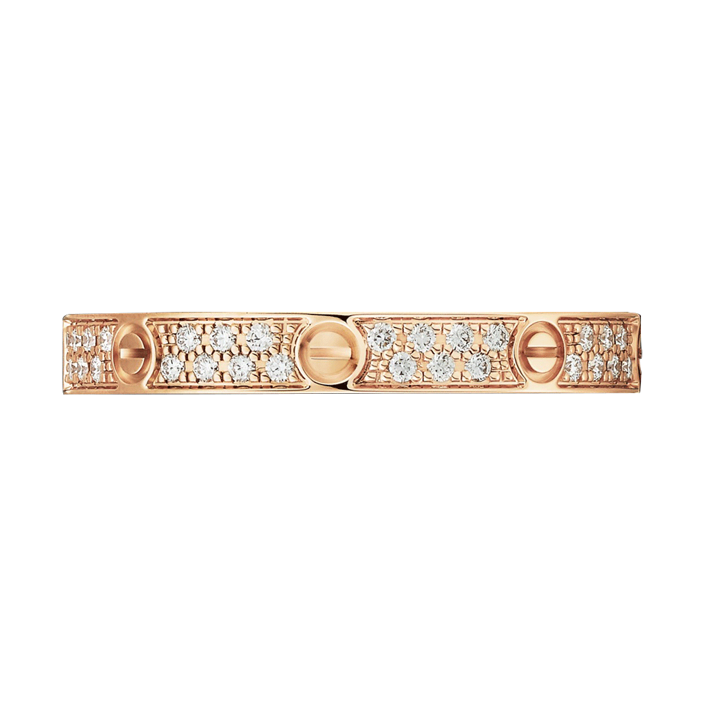 KADIR-LOVE RING, SM ROSE GOLD, DIAMONDS