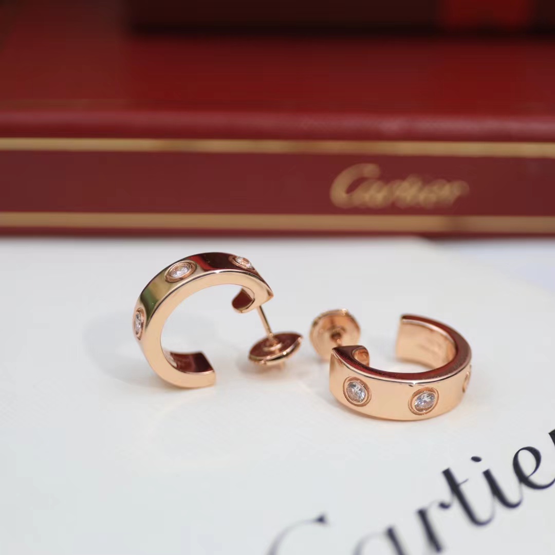 KADIR-LOVE EARRINGS 3 DIAMONDS