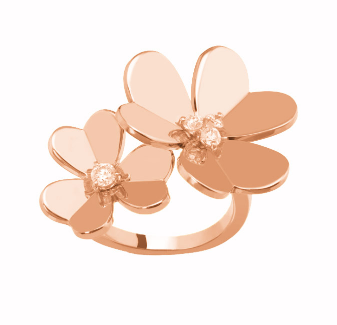 Frivole Between the Finger ring rose gold, Diamond