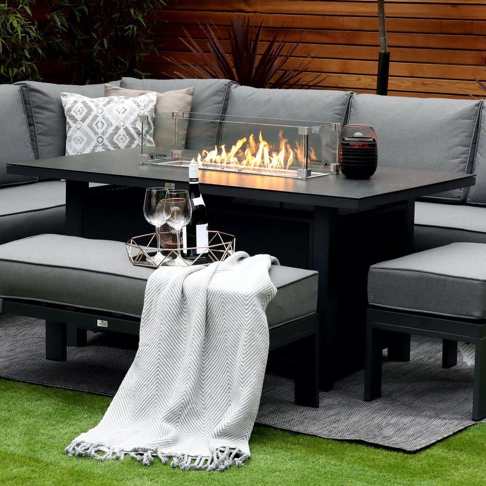 【Furniture】Monaco Luxury Large Grey Rattan Garden Sofa Set 10 Piece